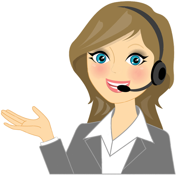 Illustration of a happy call centre team member making calls